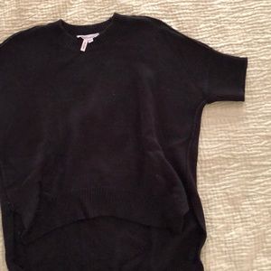 High low short sleeve sweater oversized